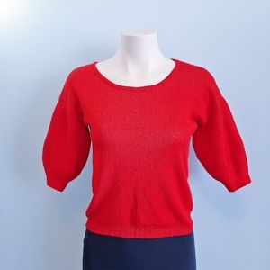 🅱️🅾️G🅾️ Red cotton knits short sleeves top